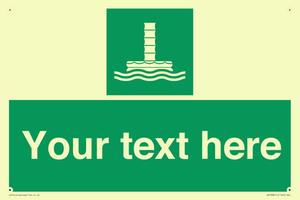 Custom sign safe condition Evacuation chute 